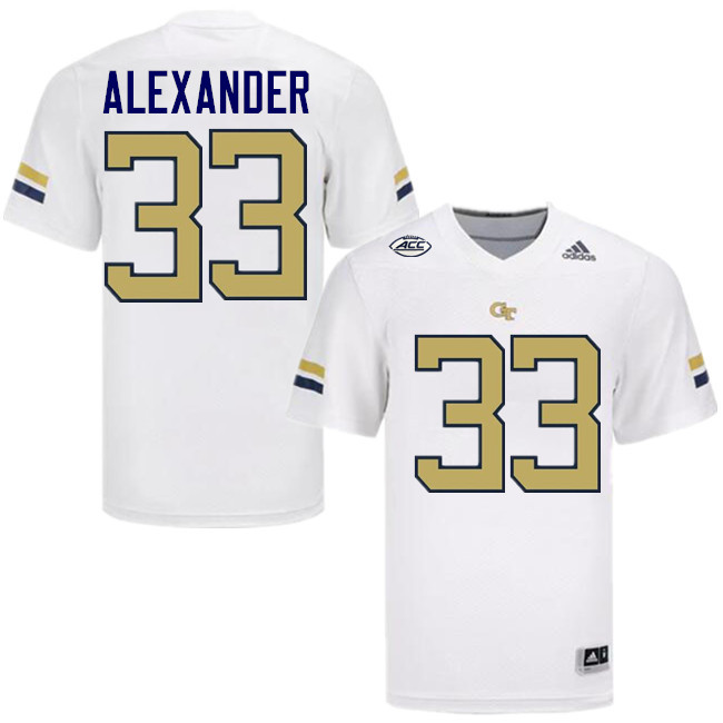 Matthew Alexander Georgia Tech Jerseys,Georgia Tech Yellow Jackets College Football Uniforms-White Matthew Alexander Georgia Tech Jerseys,Georgia Tech Yellow Jackets College Football Uniforms-White